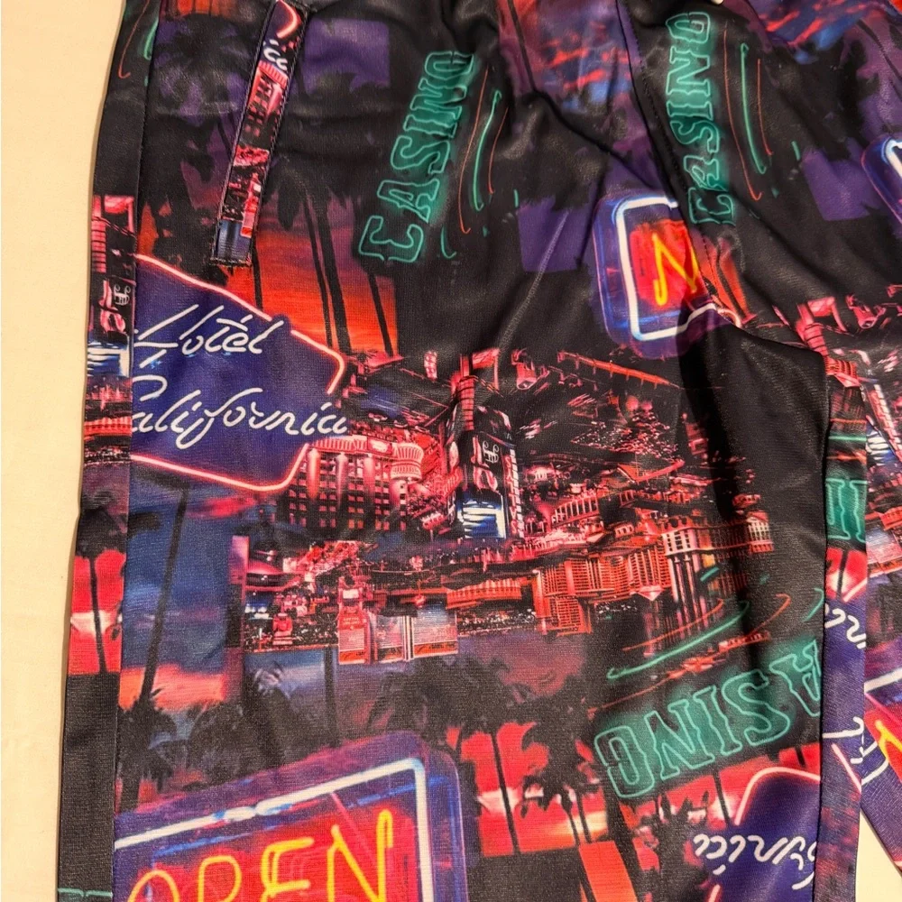 Men’s Size M Vibrant Neon Print‎ Board Shorts By Fresh Prints of Bel Air NEW